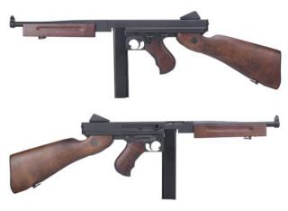Thompson M1A1 Military Scritte e Loghi Originali Mosfet Li-Po Ready Full Wood & Metal by King Arms > Cybergun